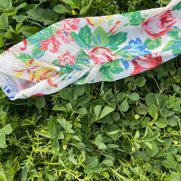 AFRM sheer Long Sleeve Floral Babydoll Dress size small Preowned spring summer - Picture 8 of 11